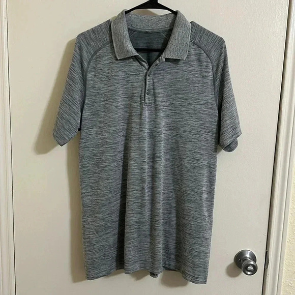 EUC Lululemon Gray Button Up Polo - Picture 1 of 4